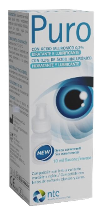 SOLUZIONE STERILE PER USO OFTALMICO PURO IDRATANTE E LUBRIFICANTE 0,2% ACIDO IALURONICO SENZA CONSERVANTI 10 ML - Parafarmacia Mostacciano