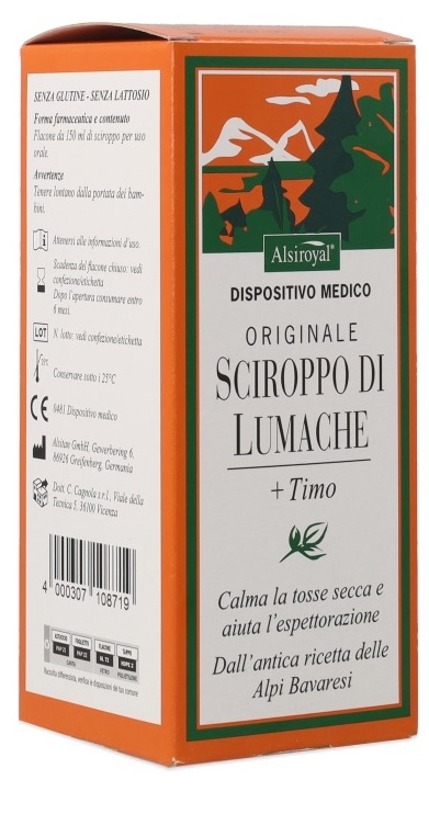 SCIROPPO LUMACHE ORIGINALE ALSITAN 150 ML - Parafarmacia Mostacciano