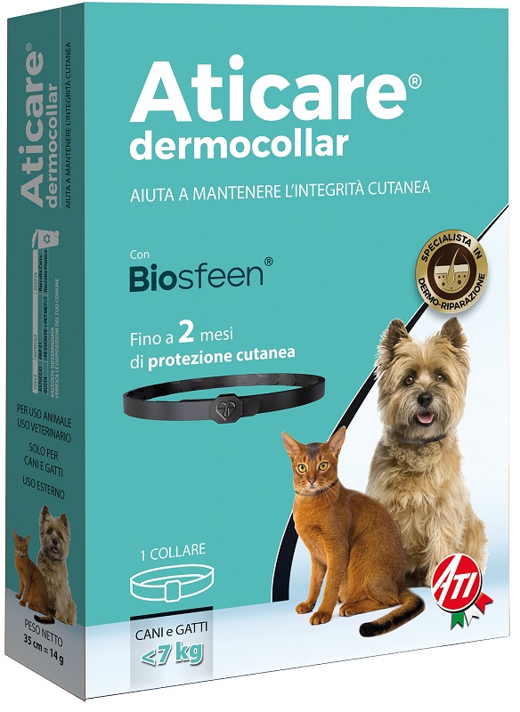 ATICARE DERMOCOLLAR CANI PICCOLI E GATTI CON PESO INFERIORE A 7 KG - Parafarmacia Mostacciano