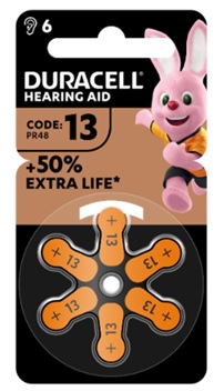 DURACELL EASY TAB 13 ARANCIO BATTERIA PER APPARECCHIO ACUSTICO 6 PEZZI - Parafarmacia Mostacciano
