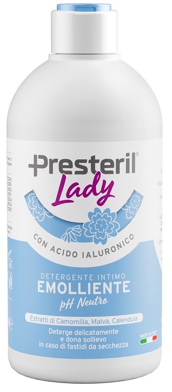 LADY PRESTERIL DETERGENTE INTIMO EMOLLIENTE/PH NEUTRO 500 M L - Parafarmacia Mostacciano