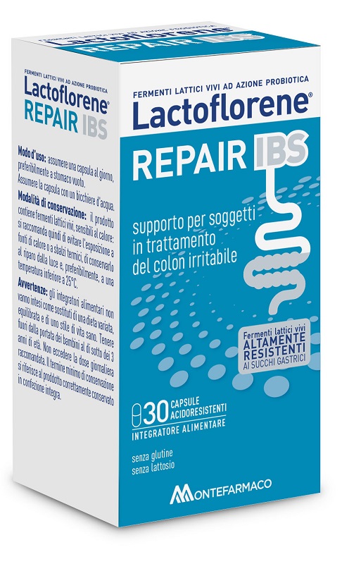 LACTOFLORENE REPAIR IBS 30 CAPSULE ACIDORESISTENTI DA 375 MG SENZA GLUTINE SENZA LATTOSIO - Parafarmacia Mostacciano