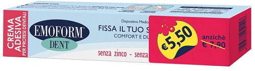 CREMA ADESIVA EMOFORM DENT PER PROTESI DENTALE 45 G TAGLIO PREZZO - Parafarmacia Mostacciano