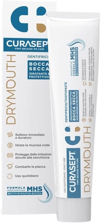CURASEPT DRYMOUTH DENTIFRICIO 75 ML - Parafarmacia Mostacciano
