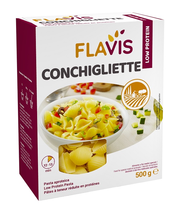 FLAVIS CONCHIGLIETTE APROTEICHE 500 G - Parafarmacia Mostacciano