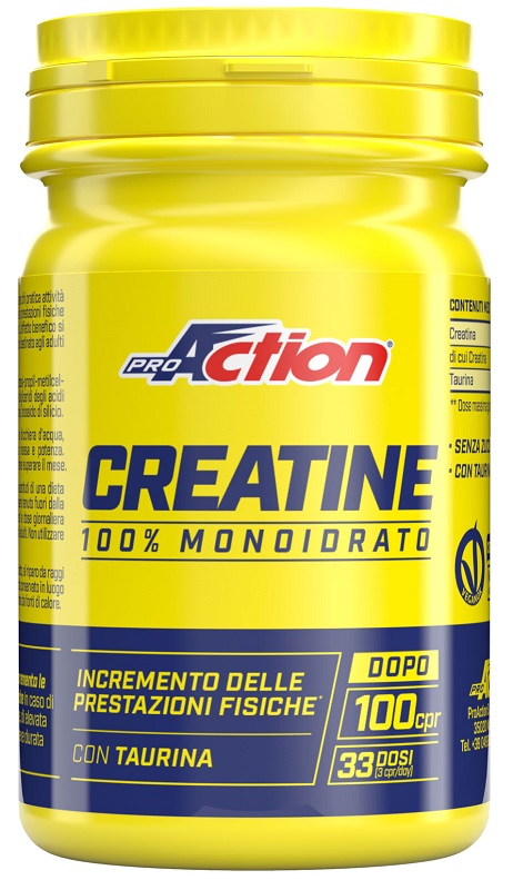 PROACTION CREATINE 100 COMPRESSE SENZA GLUTINE SENZA LATTOSIO - Parafarmacia Mostacciano