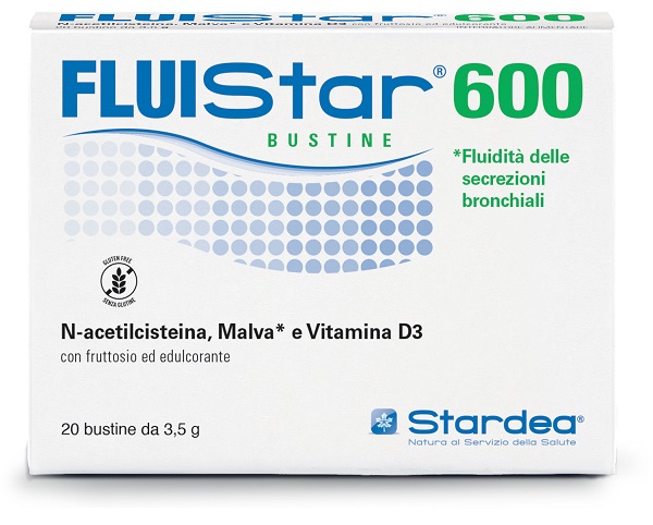 FLUISTAR 600 20 BUSTINE DA 3,5 G CON FRUTTOSIO ED EDULCORANTE SENZA GLUTINE - Parafarmacia Mostacciano