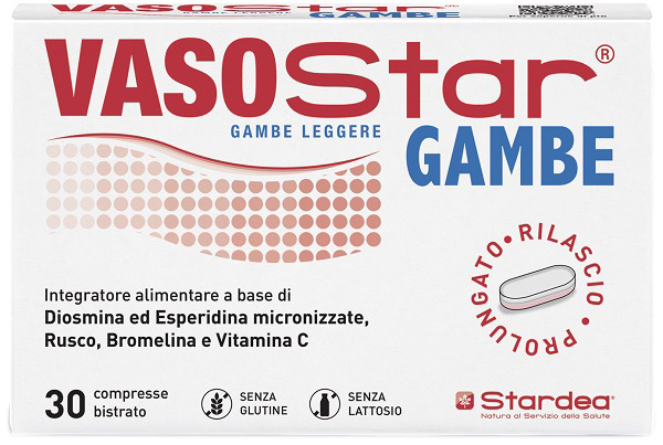 VASOSTAR GAMBE 30 COMPRESSE BISTRATO SENZA GLUTINE SENZA LATTOSIO - Parafarmacia Mostacciano